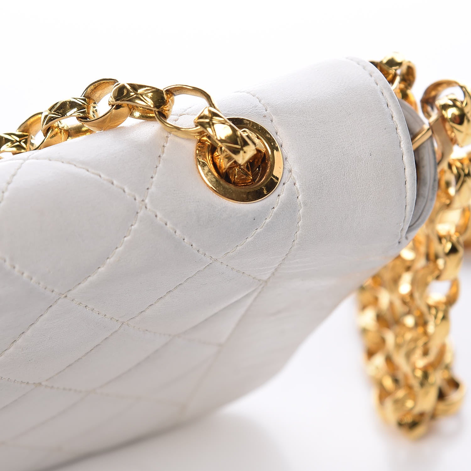 Chanel Lambskin Quilted Small Single Flap White 13 of 15