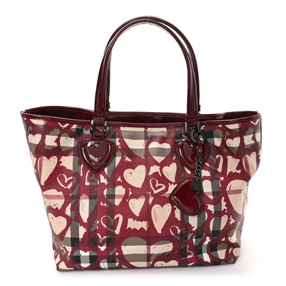 Burberry Nova Check Heart Tote Red 1 of 11