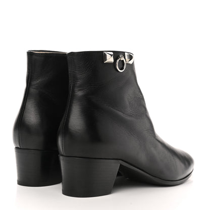 Hermes Goatskin Sixtine Ankle Boots 39.5 Black 4 of 8