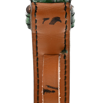 Hermes Shiny Crocodile Porosus 18mm Etriviere Belt 70 28 Vert Emeraude 11 of 16