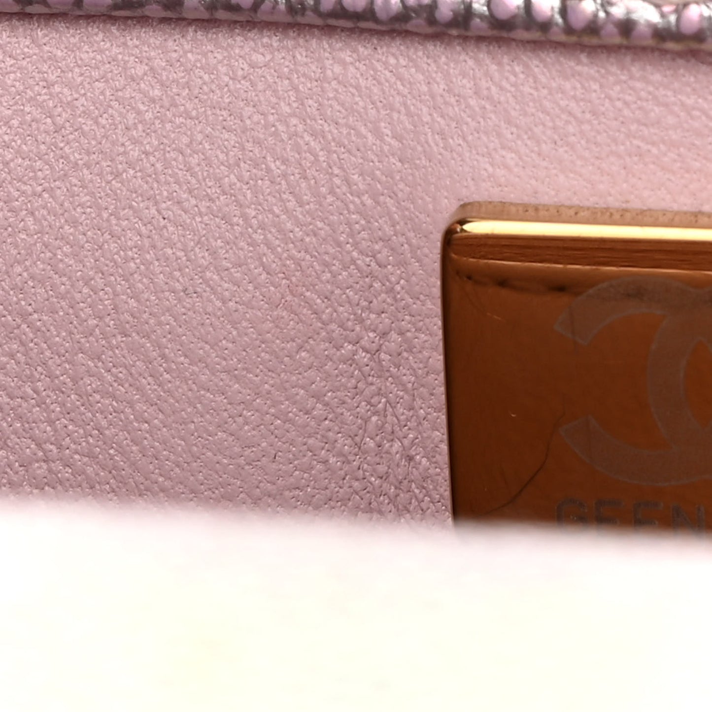 Iridescent Caviar Quilted Mini Coco Handle Flap Light Pink