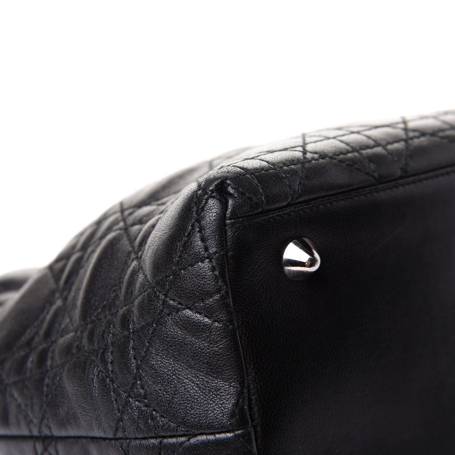 Christian Dior Lambskin Cannage Small Soft Lady Dior Tote Black 10 of 11
