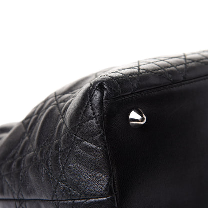 Christian Dior Lambskin Cannage Small Soft Lady Dior Tote Black 10 of 11