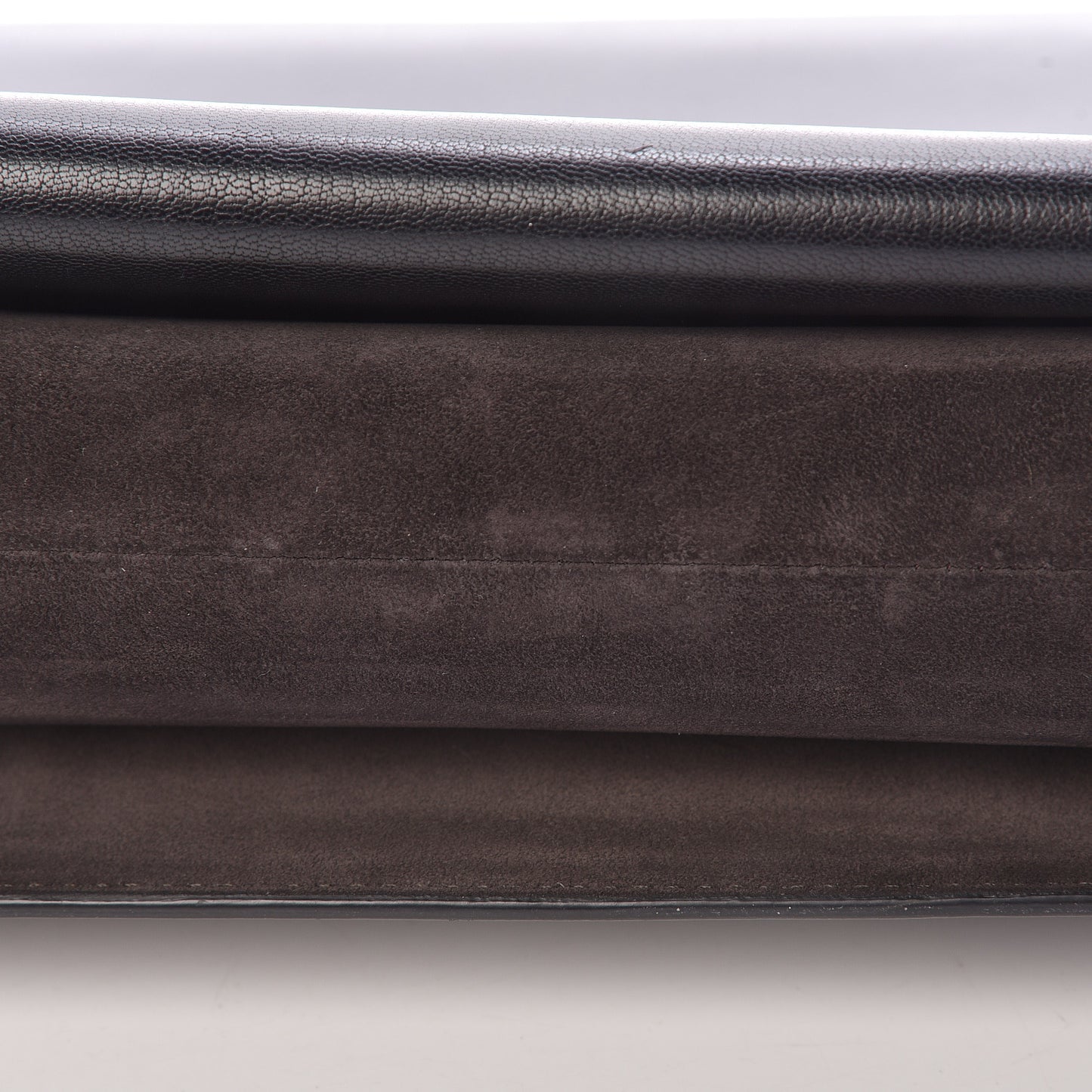 Goatskin Suede Large GV3 Flap Black Grey
