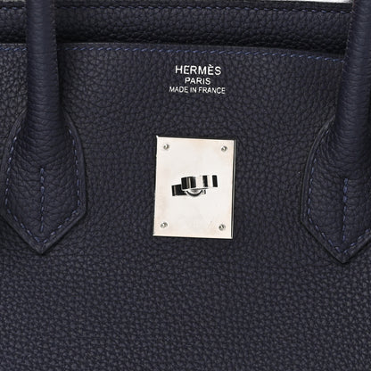 Hermes Togo Swift Officier Birkin 35 Bleu Nuit Vert Cypress 6 of 13