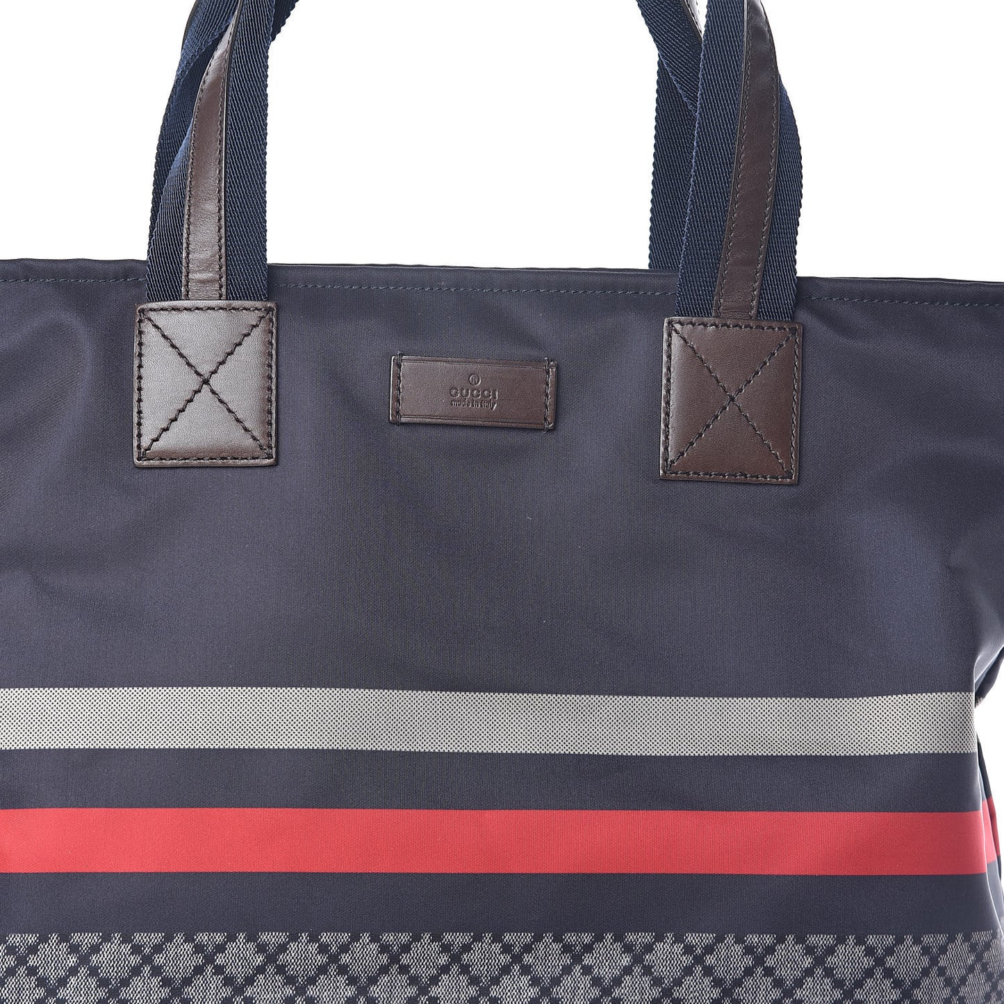 Nylon Diamante Web Tote Blue