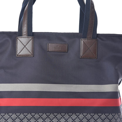 Gucci Nylon Diamante Web Tote Blue 7 of 9