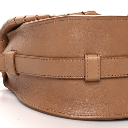 Chloe Calfskin Whipstitch Mini Marcie Round Crossbody Bag Light Tan 7 of 8