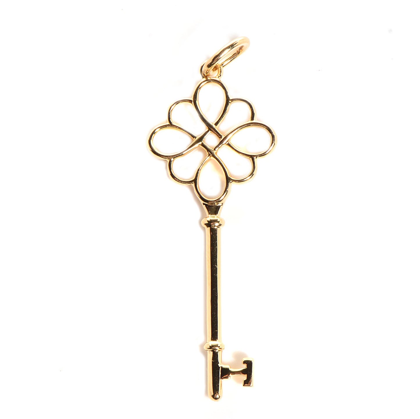 14k Yellow Gold Knot Key Pendant