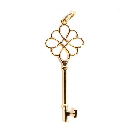 Tiffany 14k Yellow Gold Knot Key Pendant 1 of 5