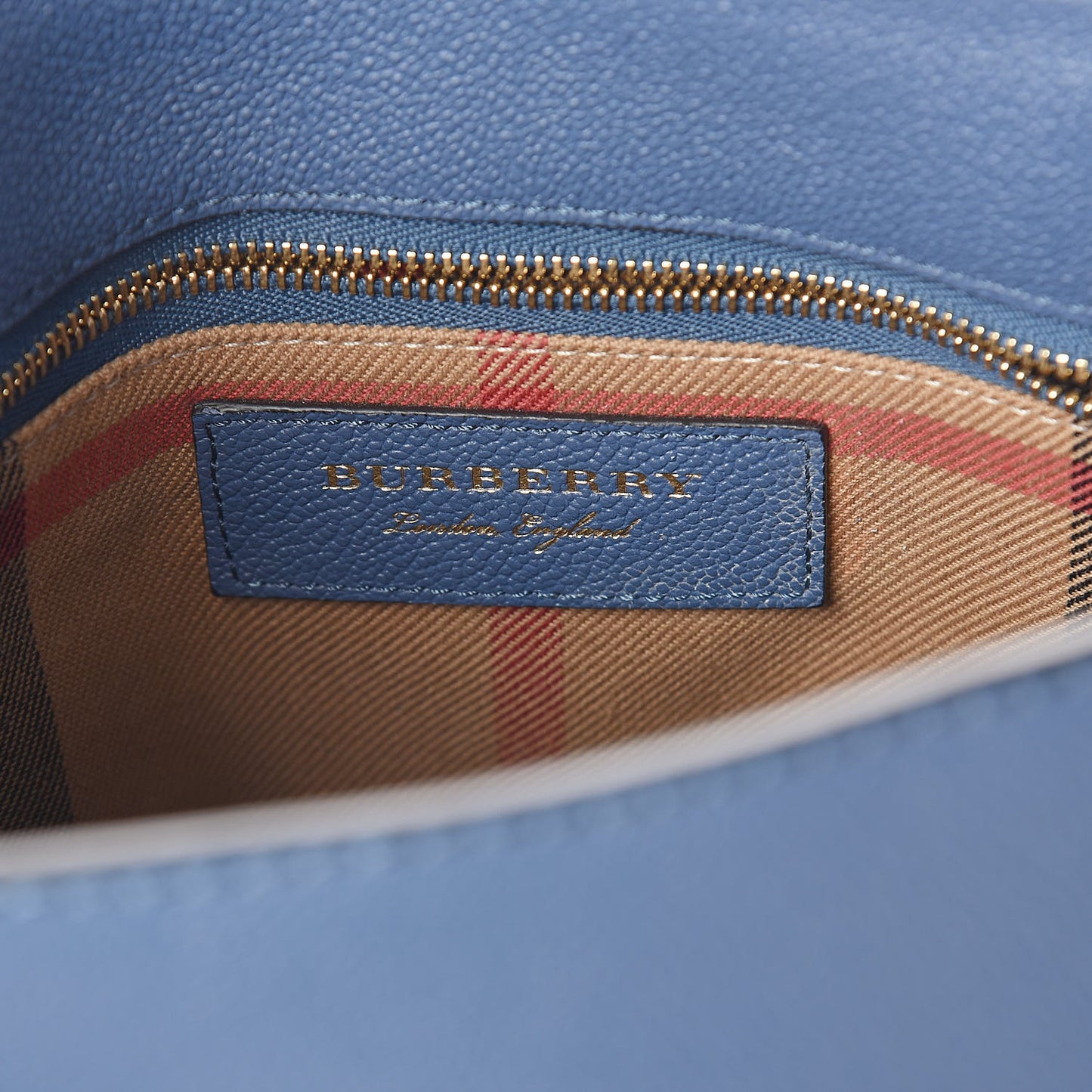 Soft Grain Calfskin Small Buckle Tote Steel Blue