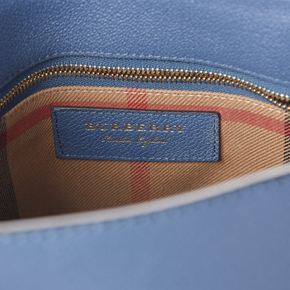 Burberry Soft Grain Calfskin Small Buckle Tote Steel Blue 6 of 9