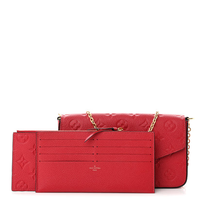Louis Vuitton Empreinte Pochette Felicie Chain Wallet Scarlet 1 of 13
