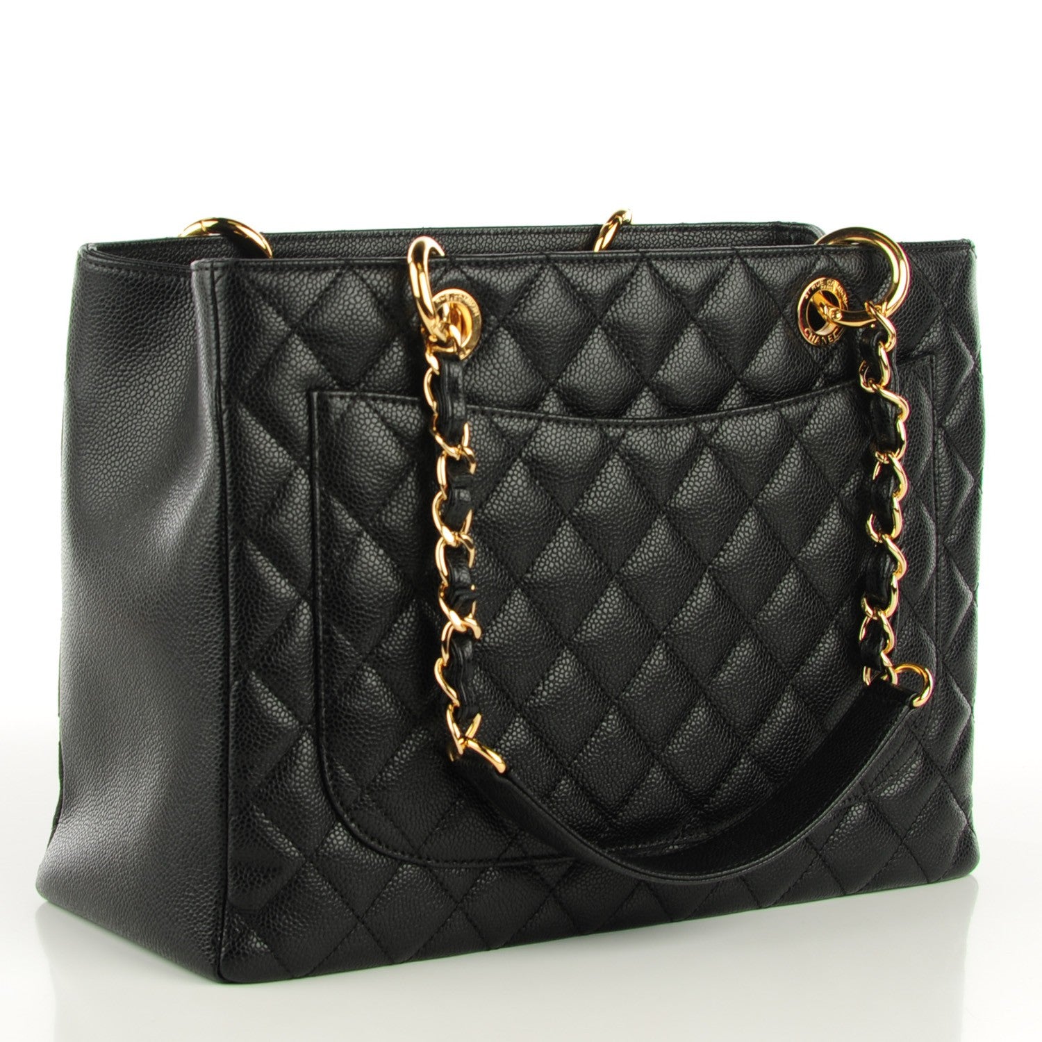 Chanel Caviar Quilted Grand Shopping Tote GST Black 3 of 7