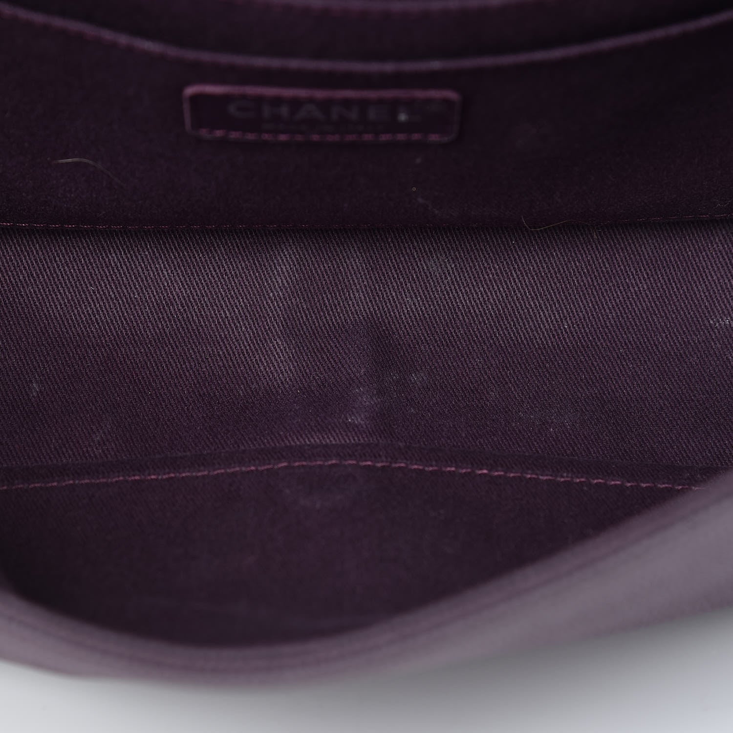 Chanel Washed Caviar Quilted Large Turn Around Ligne Flap Dark Purple 12 of 16