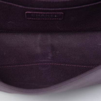 Chanel Washed Caviar Quilted Large Turn Around Ligne Flap Dark Purple 12 of 16