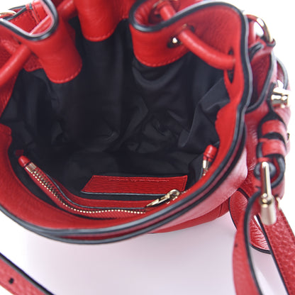 Alexander Wang Pebbled Lambskin Small Diego Bucket Red Gold Hardware 4 of 7