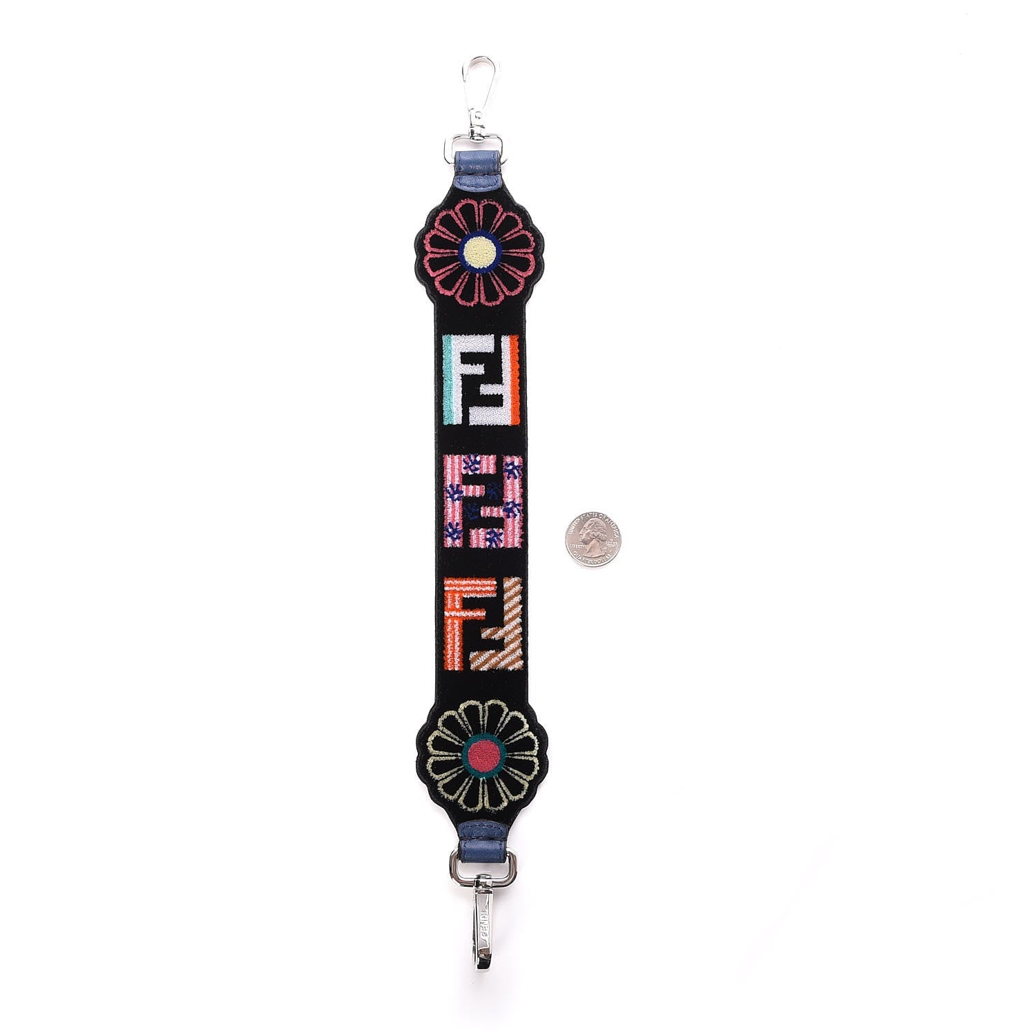 Fendi Velvet Fun Fair Mini Strap You Black Navy Multicolor 2 of 6