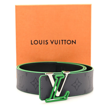 Louis Vuitton Monogram Eclipse Taigarama 40mm LV Initiales Reversible Belt 95 38 Green 6 of 6