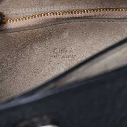 Chloe Large Grain Lambskin Shiny Goatskin Small Faye Shoulder Bag Black 8 of 9