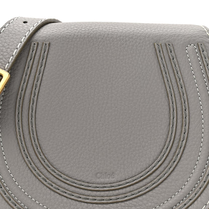 Chloe Grained Calfskin Small Marcie Saddle Bag Cashmere Grey 14 of 21