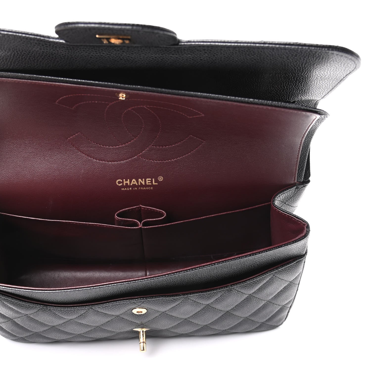 Chanel Caviar Quilted Jumbo Double Flap Black 5 of 9
