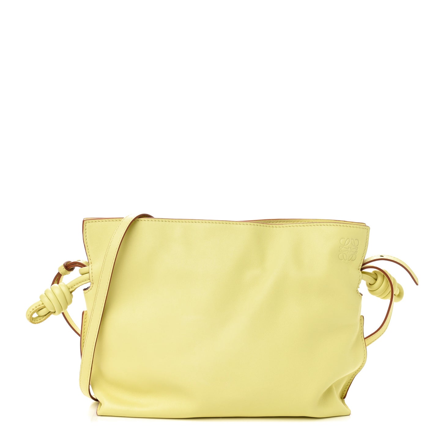 Calfskin Mini Flamenco Knot Bag Yellow