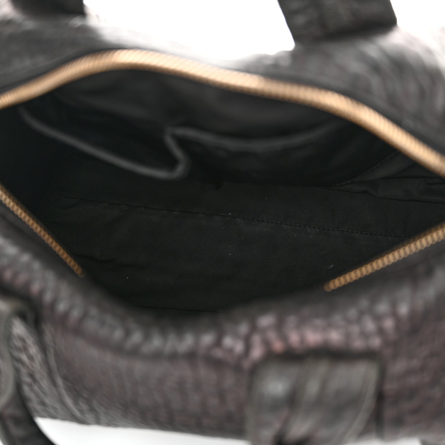 Alexander Wang Pebbled Lambskin Rocco Black Antique Brass Hardware 4 of 15