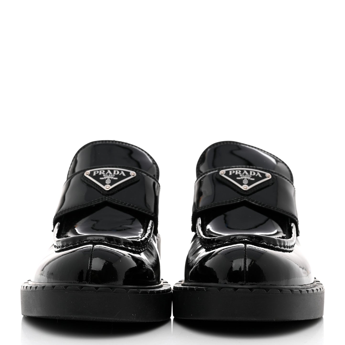 Vernice Triangle 50mm Loafers 39 Black