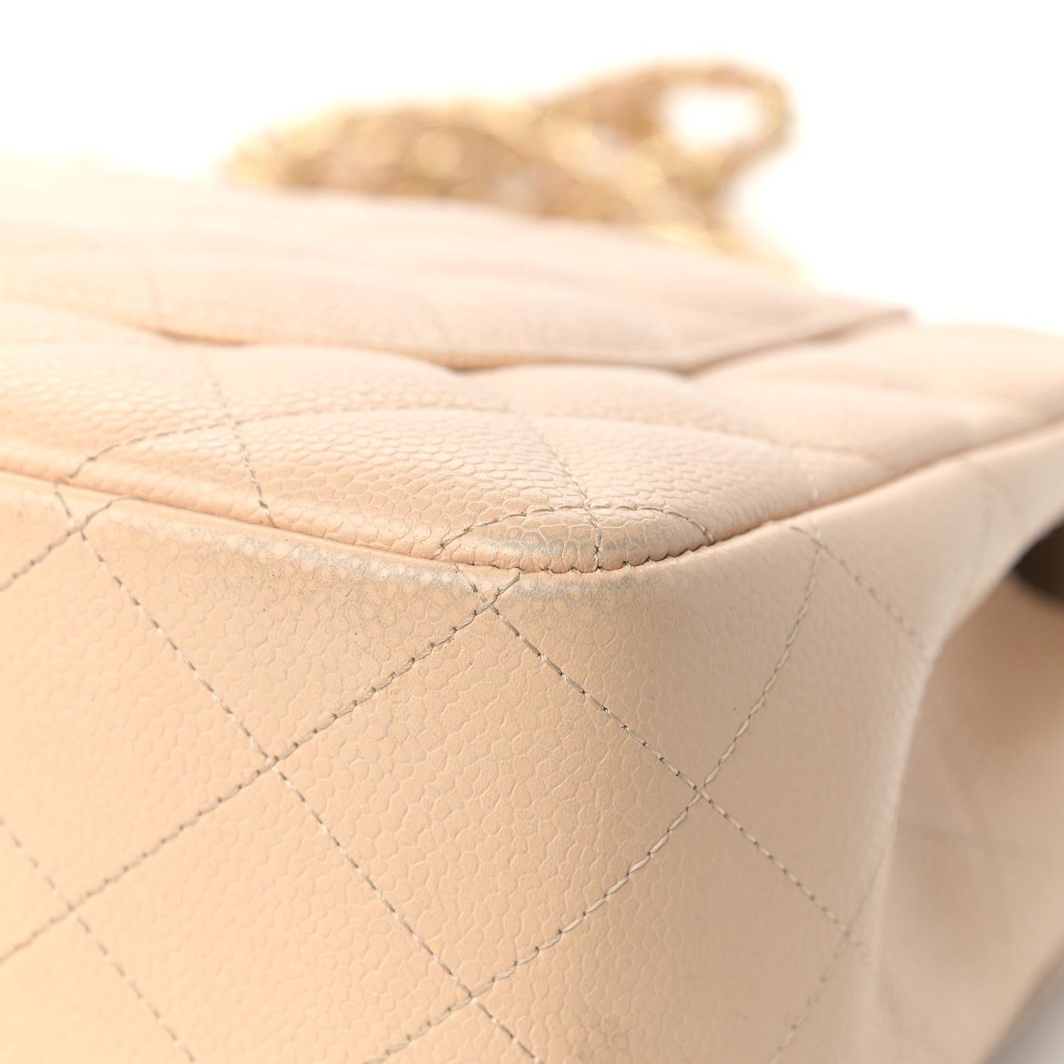Chanel Caviar Quilted Jumbo Double Flap Beige Clair 11 of 19