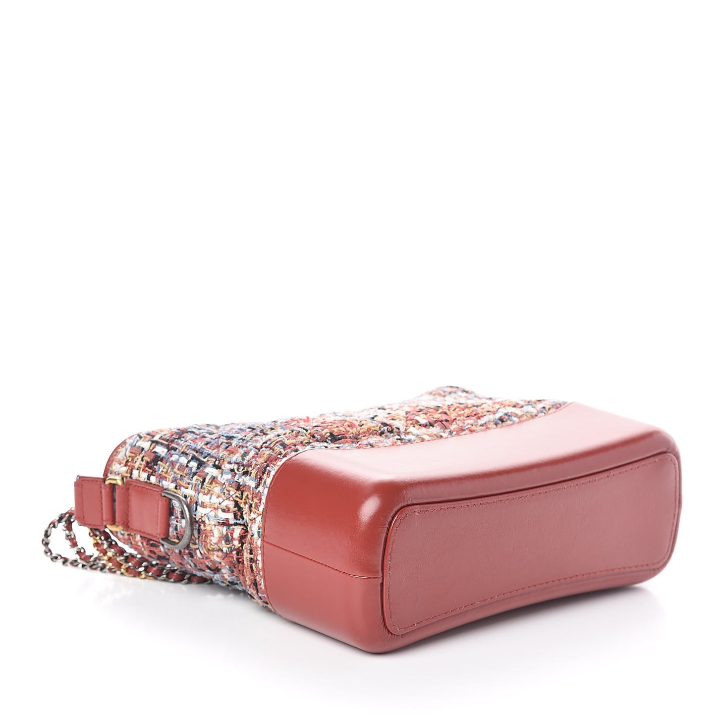 Tweed Calfskin Medium Gabrielle Hobo Red
