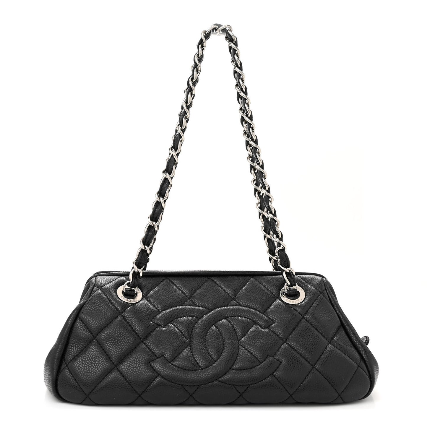 Caviar Quilted Timeless CC Shoulder Bag Black