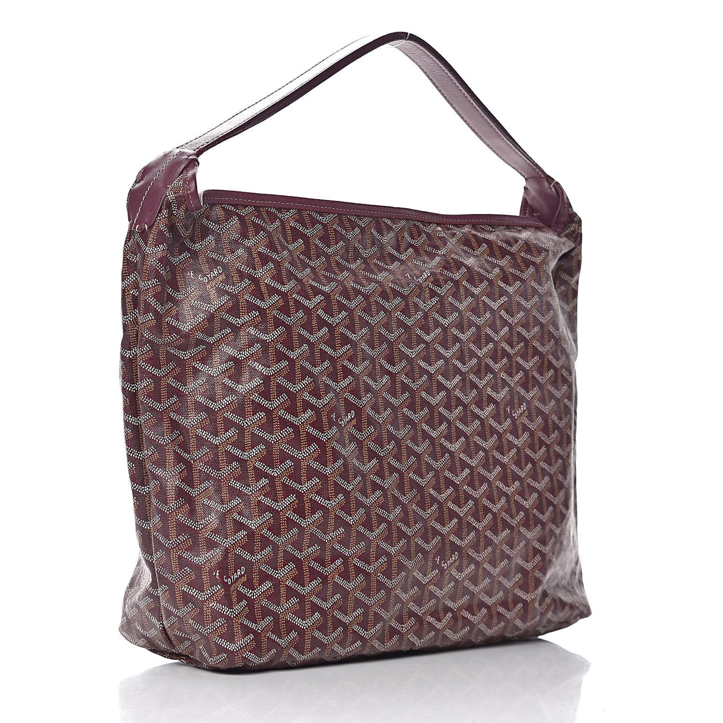 Goyardine Fidji Zip Hobo Burgundy