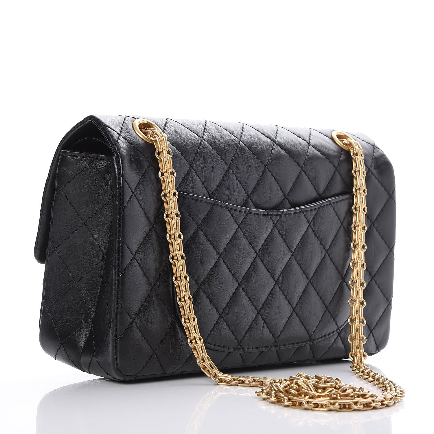 Chanel Aged Calfskin Quilted 2.55 Reissue 225 Flap Black 3 of 8