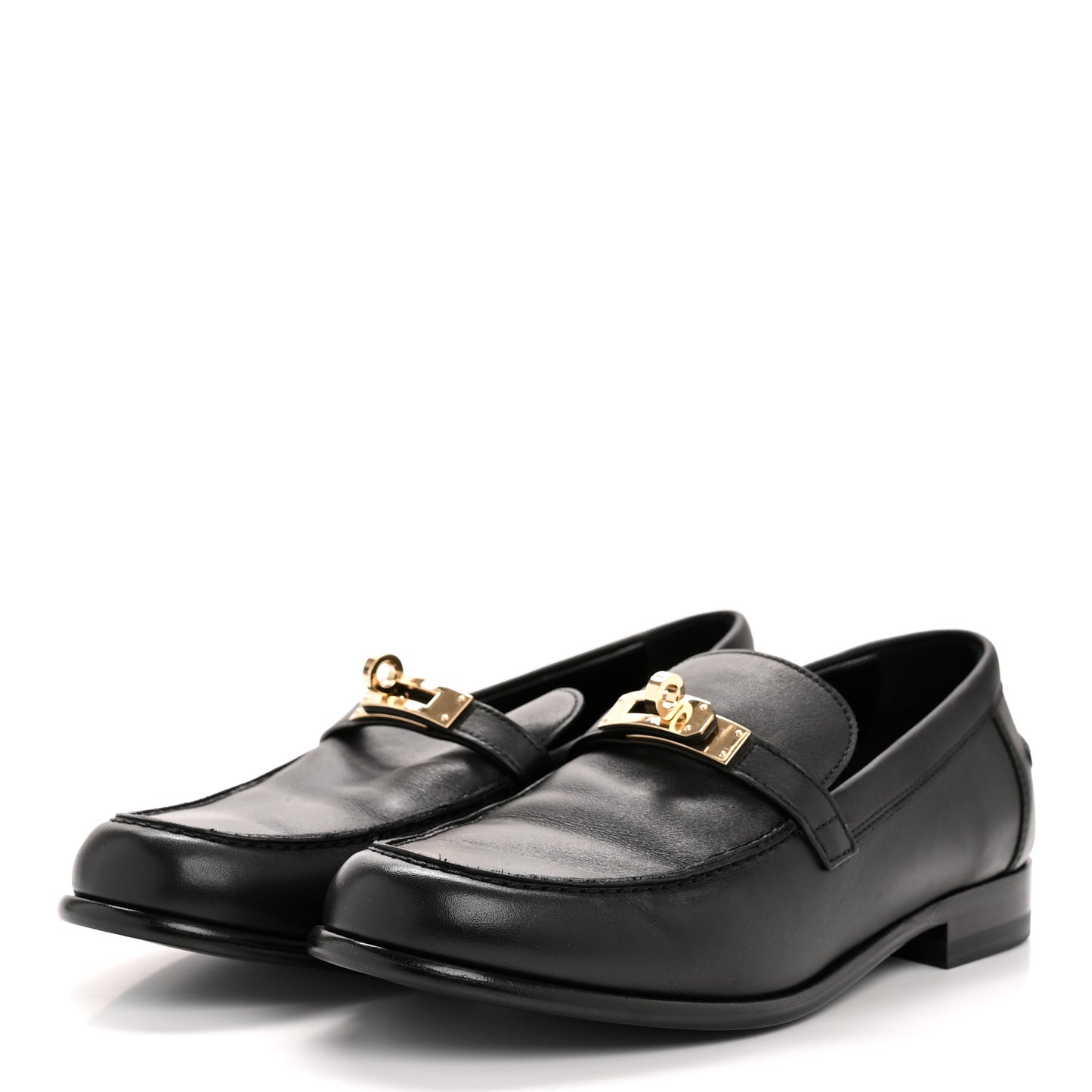 Calfskin Womens Destin Loafers 39 Black