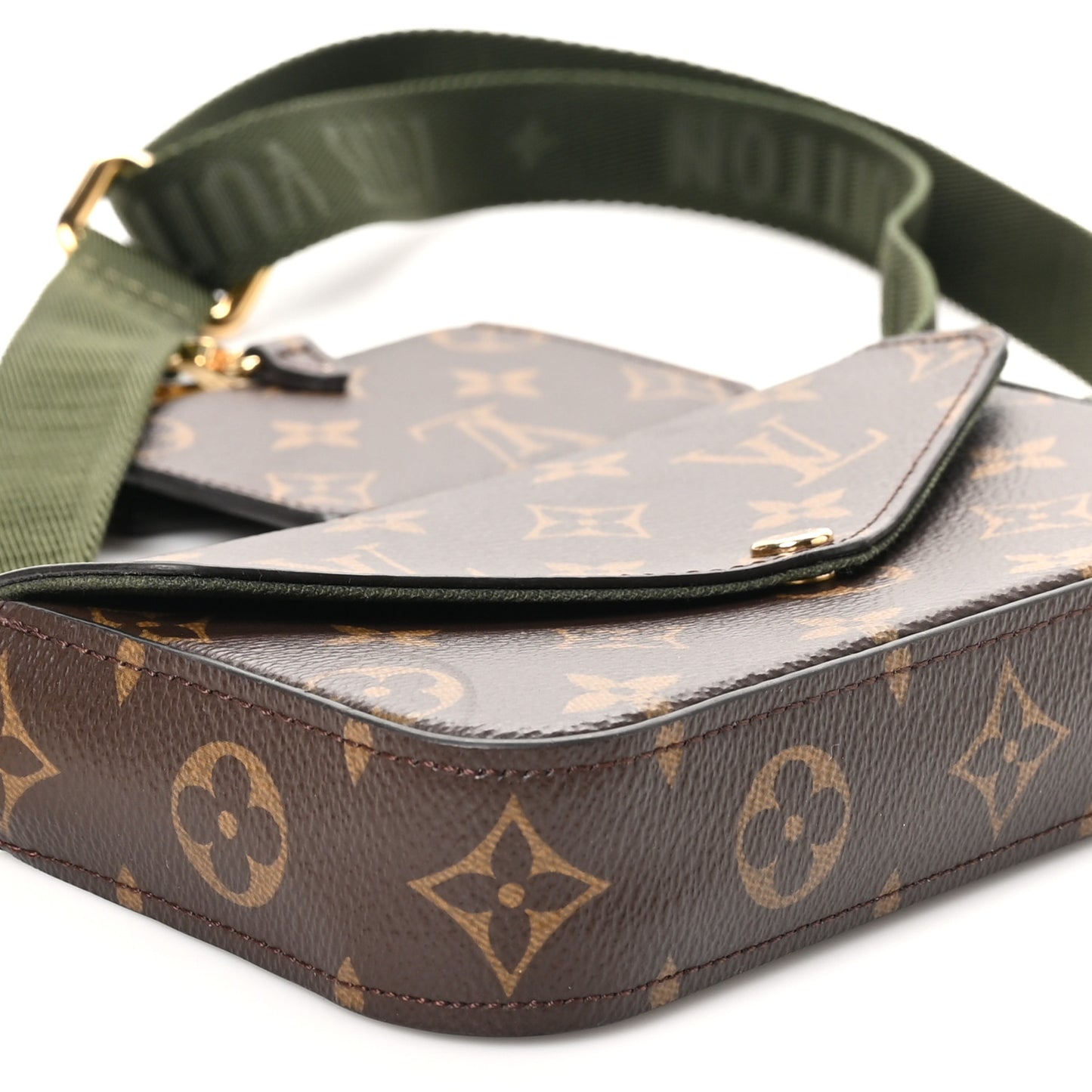 Monogram Felicie Strap & Go Kaki
