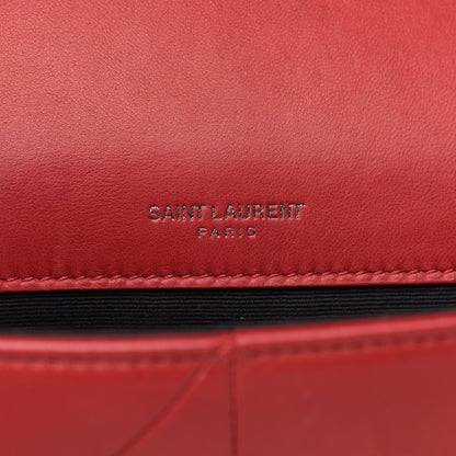 Saint Laurent Lambskin Patchwork Monogram Medium Jamie Red 6 of 13
