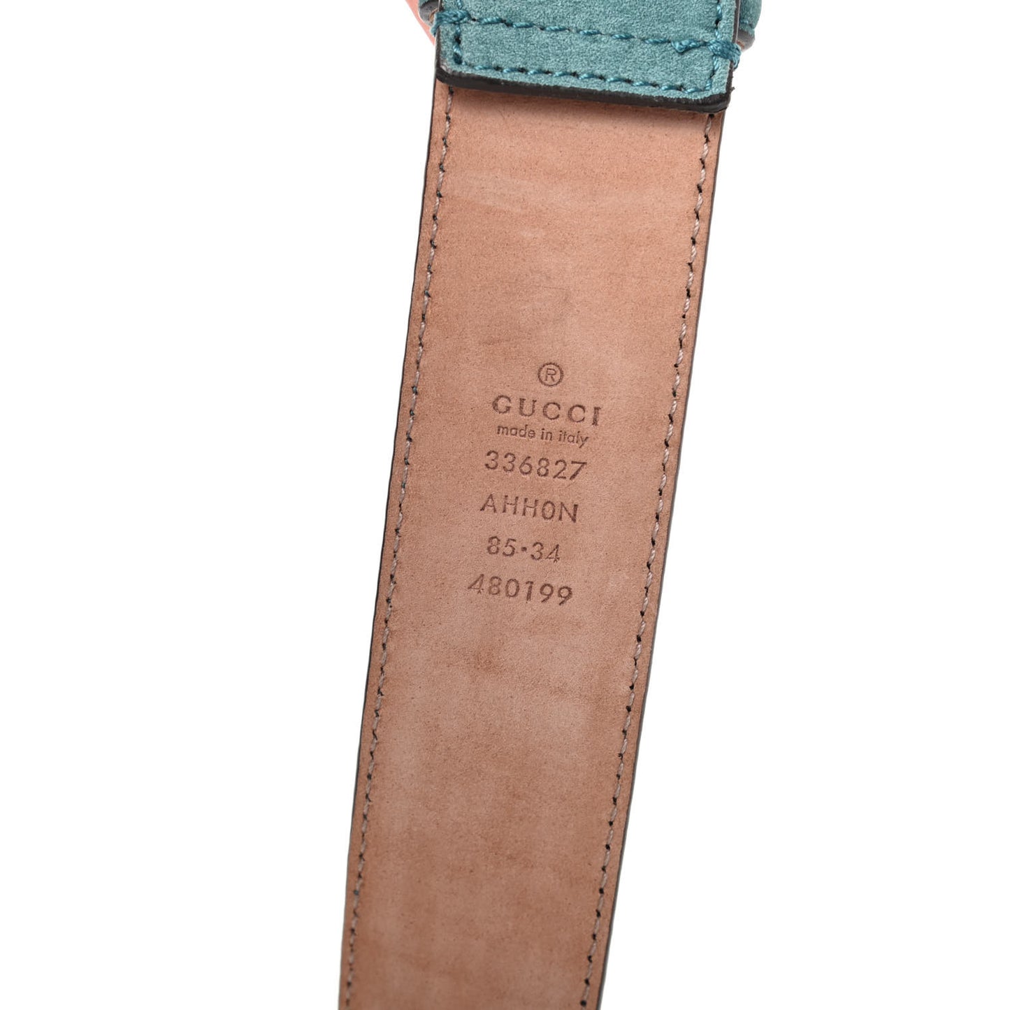 Suede Bamboo Buckle Belt 85 34 Turquoise
