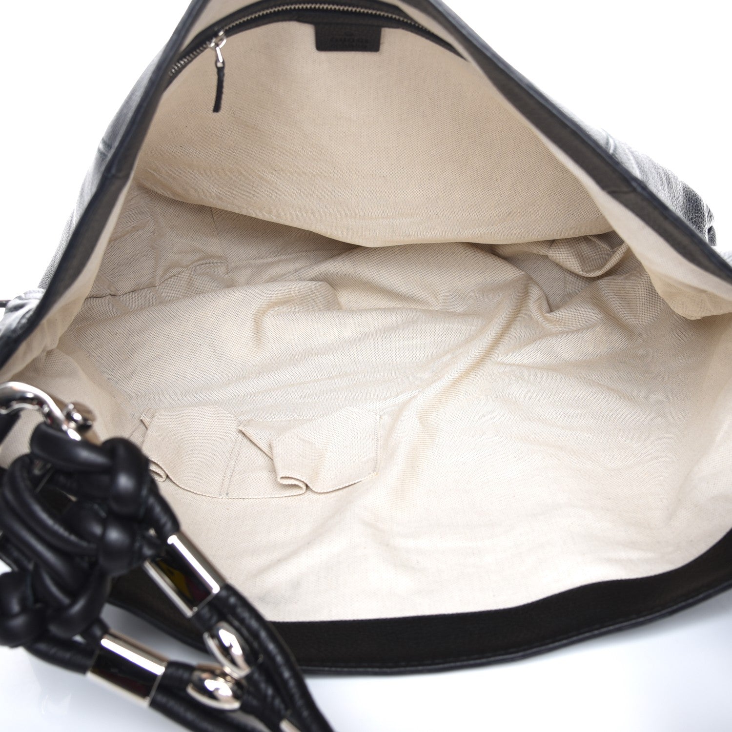 Gucci Calfskin Large Techno Horsebit Hobo Black 5 of 7