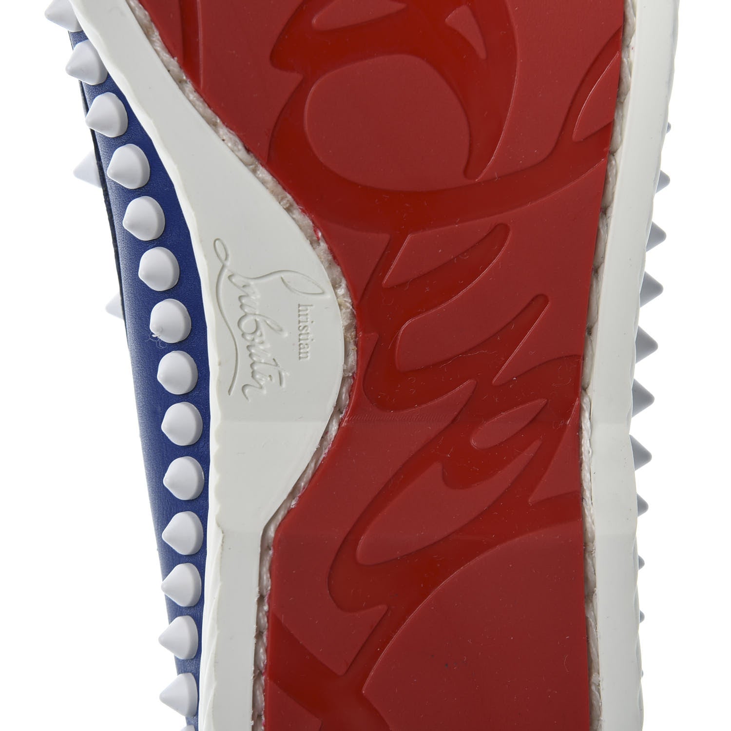 Christian Louboutin Calfskin Yacht Spikes Loafers 37 Blue 9 of 10