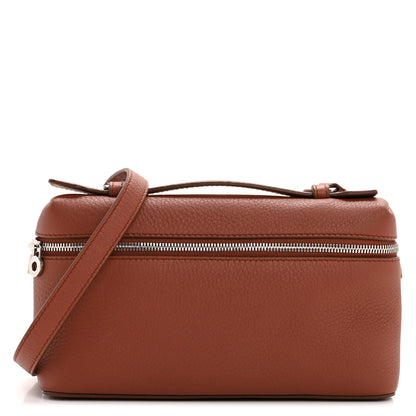 Loro Piana Grained Calfskin L19 Extra Pocket Pouch Kummel 1 of 10