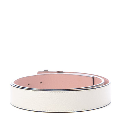 Louis Vuitton Taurillon Calfskin LV Initiales Reversible Belt 85 34 Ivory 3 of 10