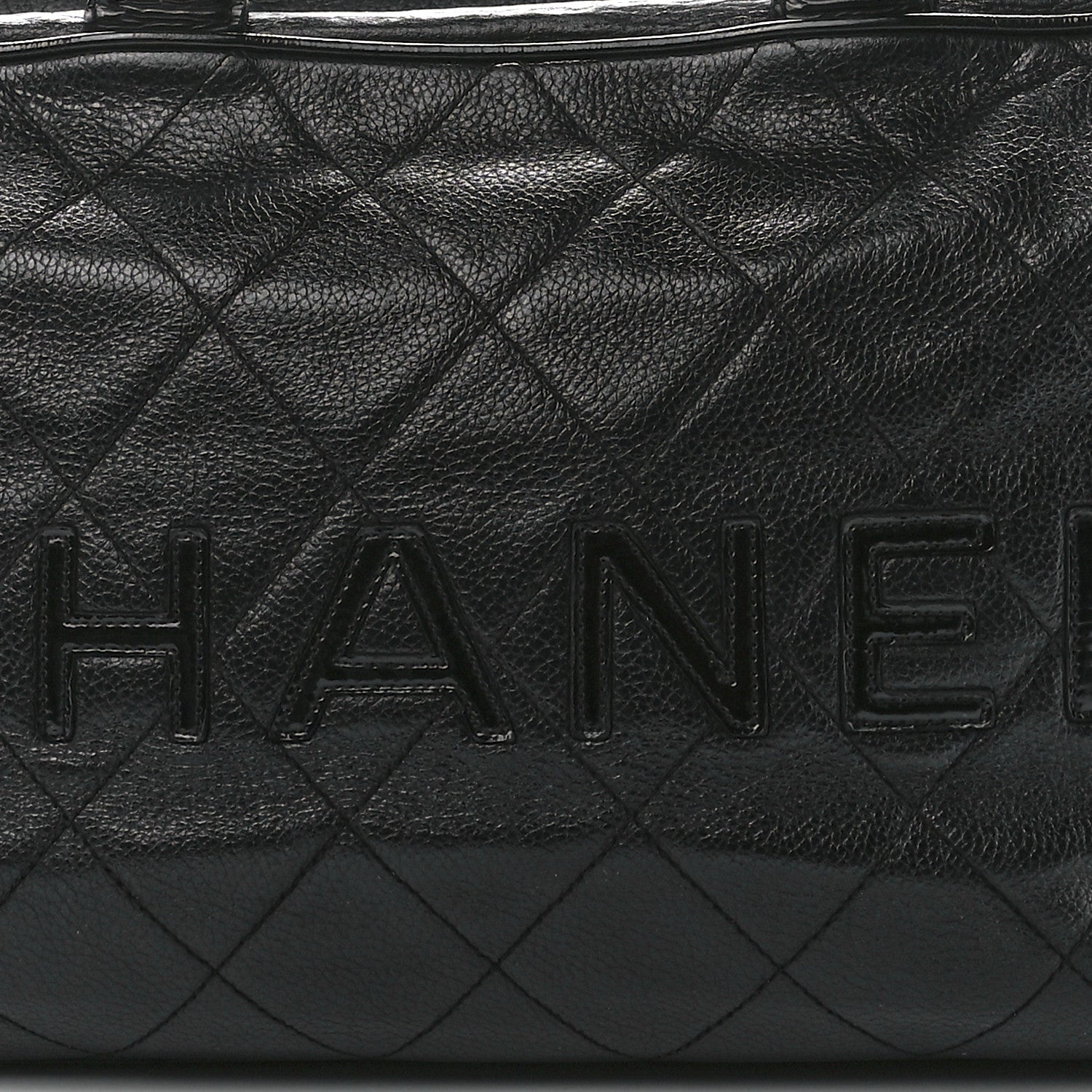 Chanel Caviar Patent Quilted Large Bowler Black 8 of 11