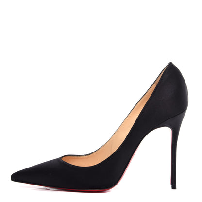 Christian Louboutin Satin Decollete 554 100 Pumps 39.5 Black 1 of 11