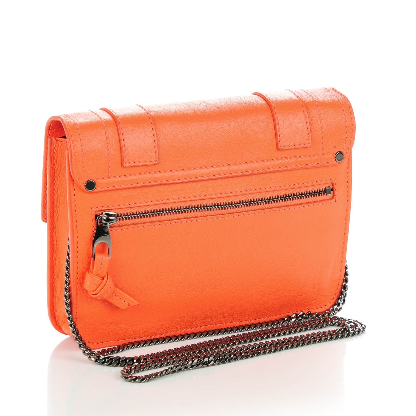 Lambskin Large PS1 Chain Wallet Grapefruit