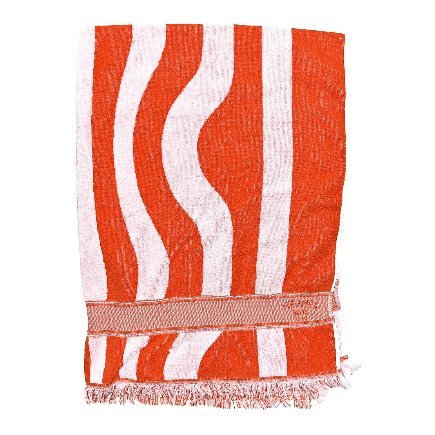 Hermes Cotton Terry Striped Beach Towel 1 of 7