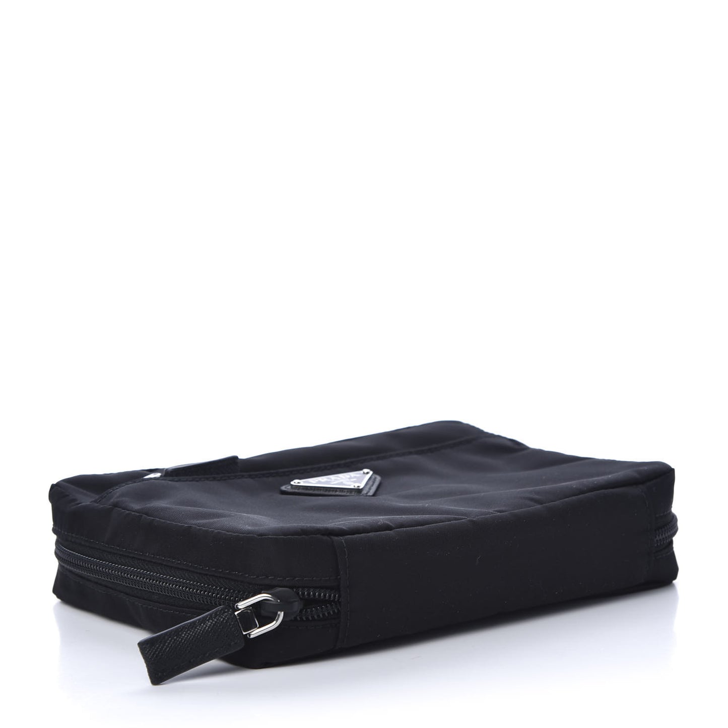 Tessuto Nylon Saffiano Necessaaire Pouch Black