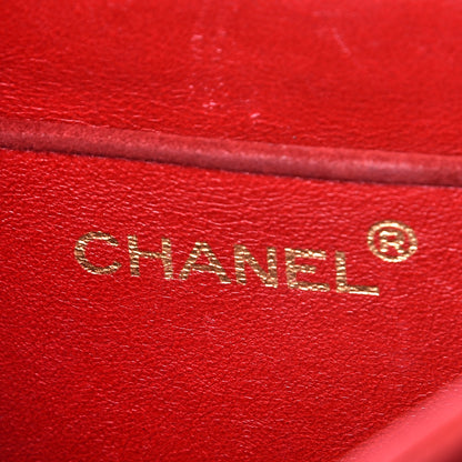 Chanel Suede Quilted Mini Square Flap Red 6 of 11