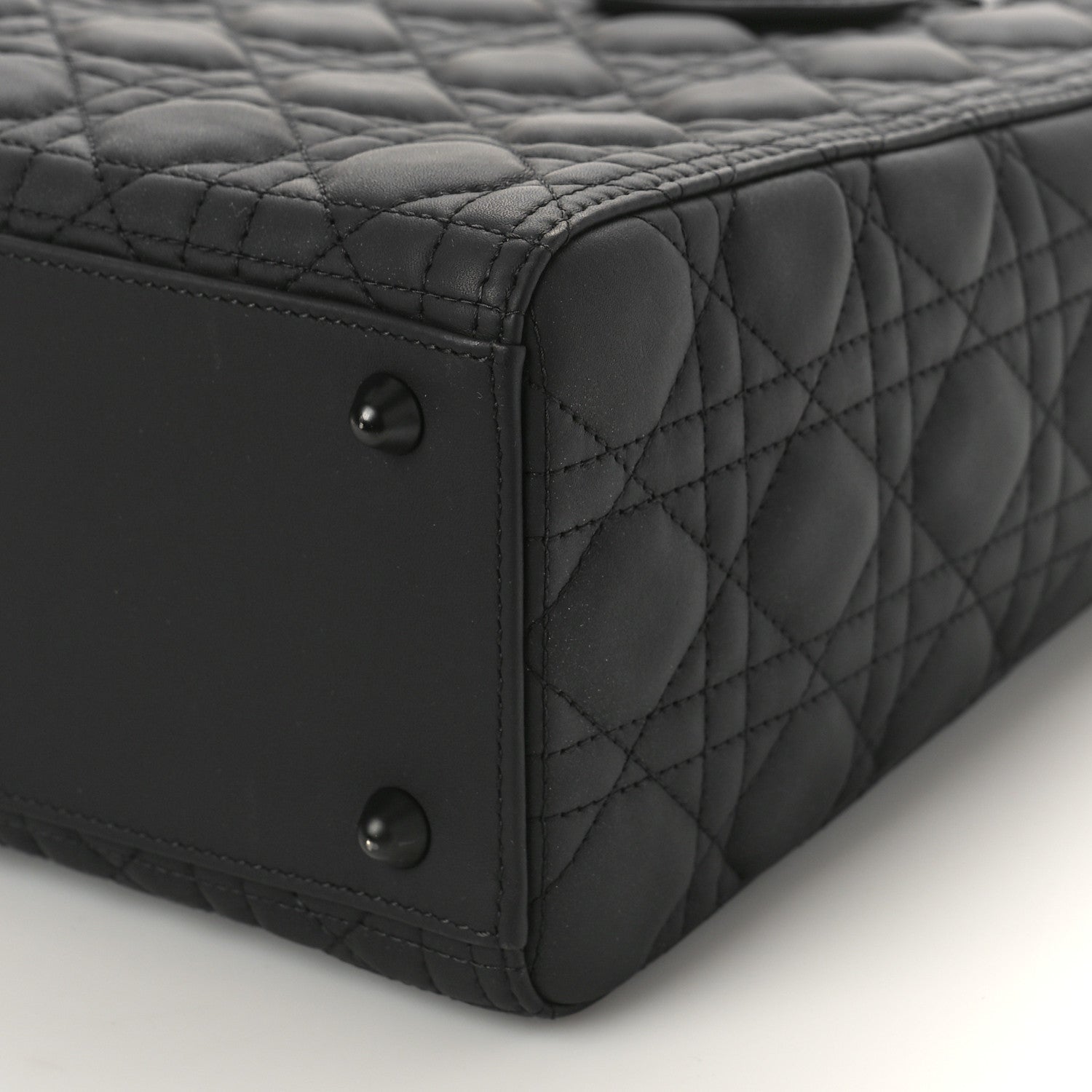 Christian Dior Ultra Matte Calfskin Cannage Large Lady Dior Black 7 of 7