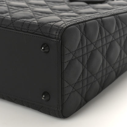 Christian Dior Ultra Matte Calfskin Cannage Large Lady Dior Black 7 of 7